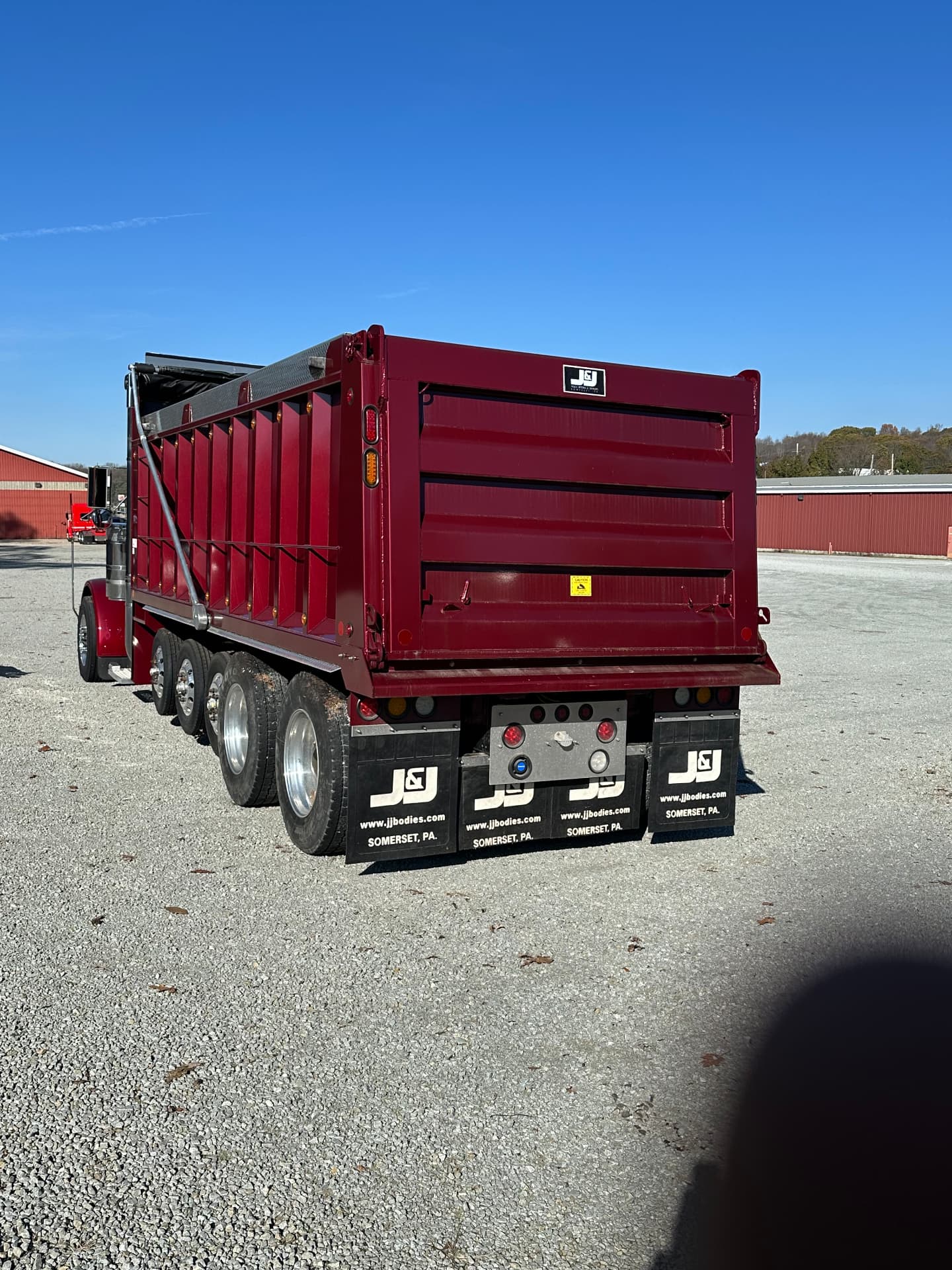 Peterbilt dump truck tailgate detail